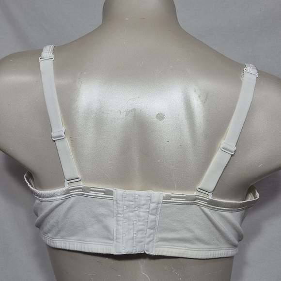 46DD Cacique 92% Cotton Lightly Lined Full Coverage Underwire Bra White - Picture 3 of 5